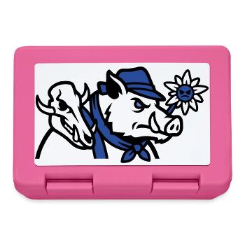 Logo du Crâne de sanglier sauvage - Boîte à goûter - rose - Devant