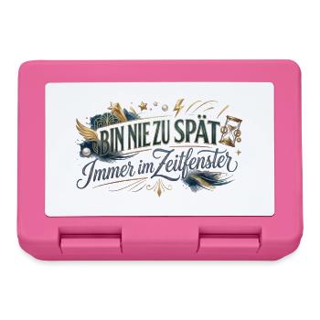Nie zu spät: Zeitfenster Vintage - Brotdose - Pink - Vorne