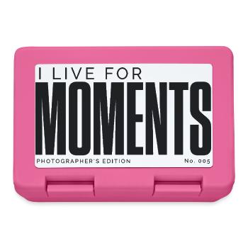I Live For Moments | Photographer's Edition - Lunchbox - pink - Front