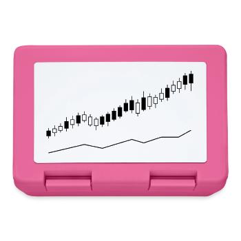 Bullenmarkt-Candlestick-Graph - Brotdose - Pink - Vorne