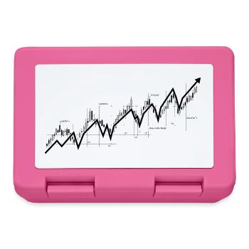 Bullish-Aktienmarkt-Trenddiagramm - Brotdose - Pink - Vorne