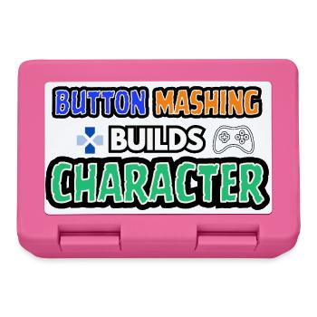 Button-Mashing baut einen Charakter auf - Brotdose - Pink - Vorne