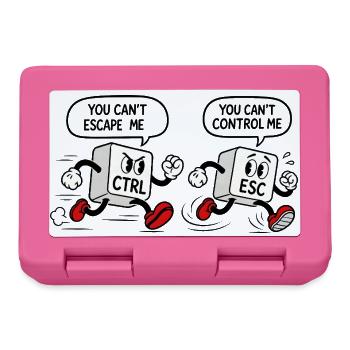 Geek Humor CTRL vs ESC - Brotdose - Pink - Vorne