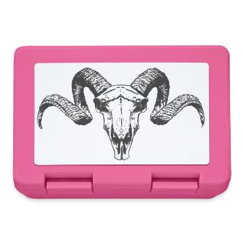 Ram Skull Vintage Grafik - Brotdose - Pink - Vorne