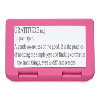 Dankbarkeit Zitat Sanfte Typografie - Brotdose - Pink - Vorne
