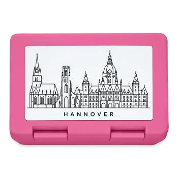 Hannover Skyline – Line Art - Brotdose - Pink - Vorne