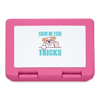 Show Me Your Tricks Cute Funny Dog Training Humor - Brotdose - Pink - Vorne