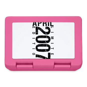 Geburtstag April 2007 April geboren im April 2007 - Brotdose - Pink - Vorne