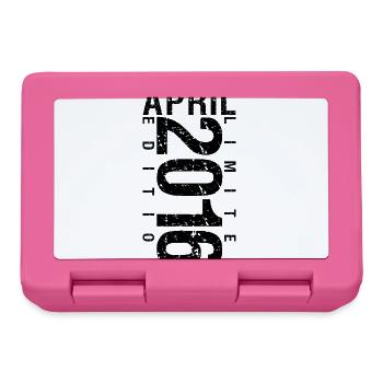 Geburtstag April 2016 April geboren im April 2016 - Brotdose - Pink - Vorne