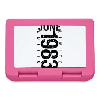 Birthday June 1983 June born in June 1983 - Lunchbox - pink - Front