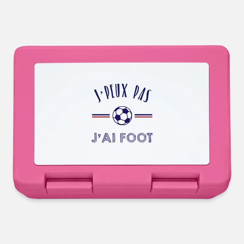J'peux pas, j'ai foot - Boîte à goûter - rose