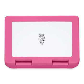 Eule Geometrie - Brotdose - Pink - Vorne