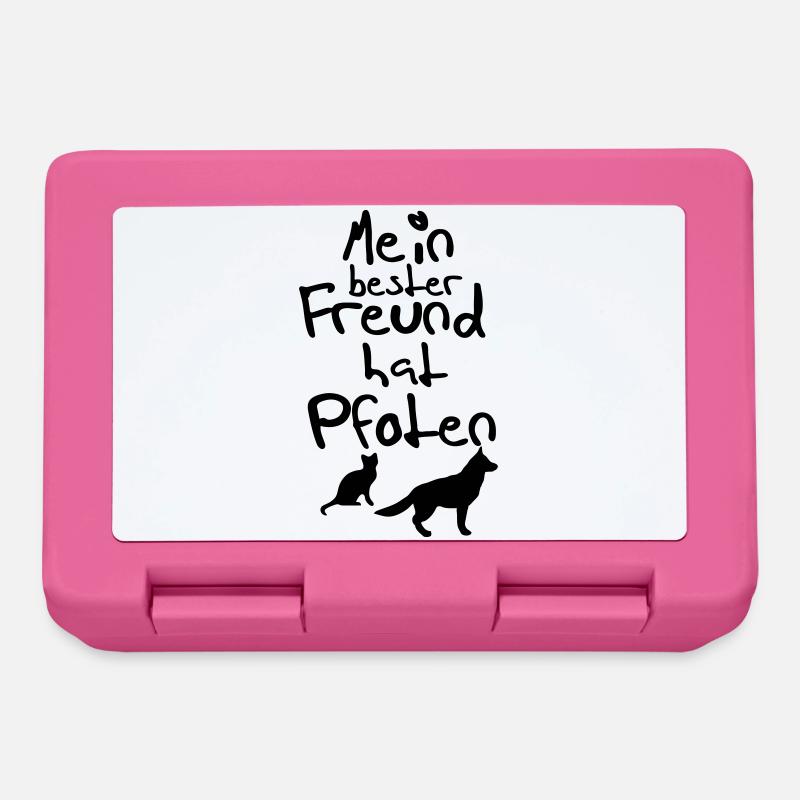 Bester Freund mit Pfoten Geschenk - Brotdose - Pink