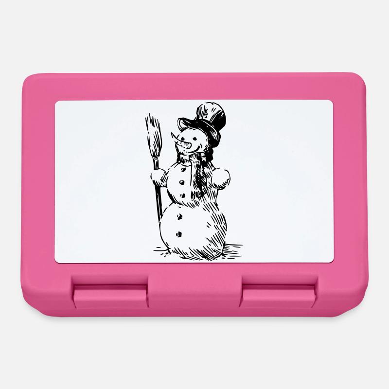 Schneemann - Brotdose - Pink
