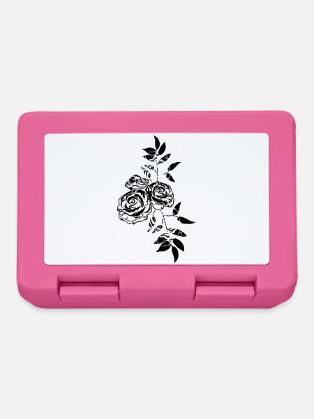 Rosen Blumen Blätter - Brotdose - Pink