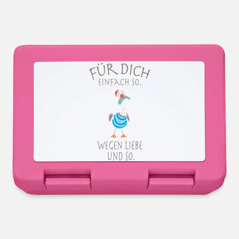 Für dich, einfach so. Wegen Liebe und so. - Brotdose - Pink