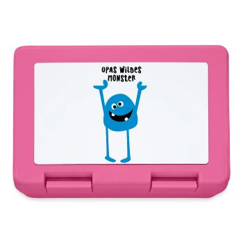 Opa Monster wild Demo Comic coole lustige Sprüche - Brotdose - Pink - Vorne