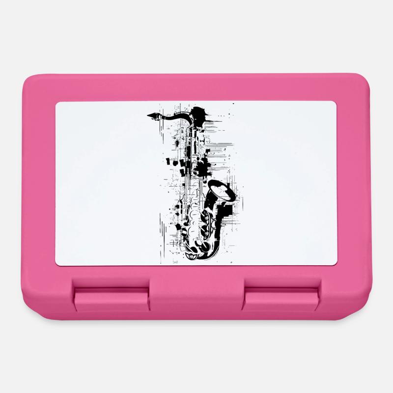Saxophon - Brotdose - Pink