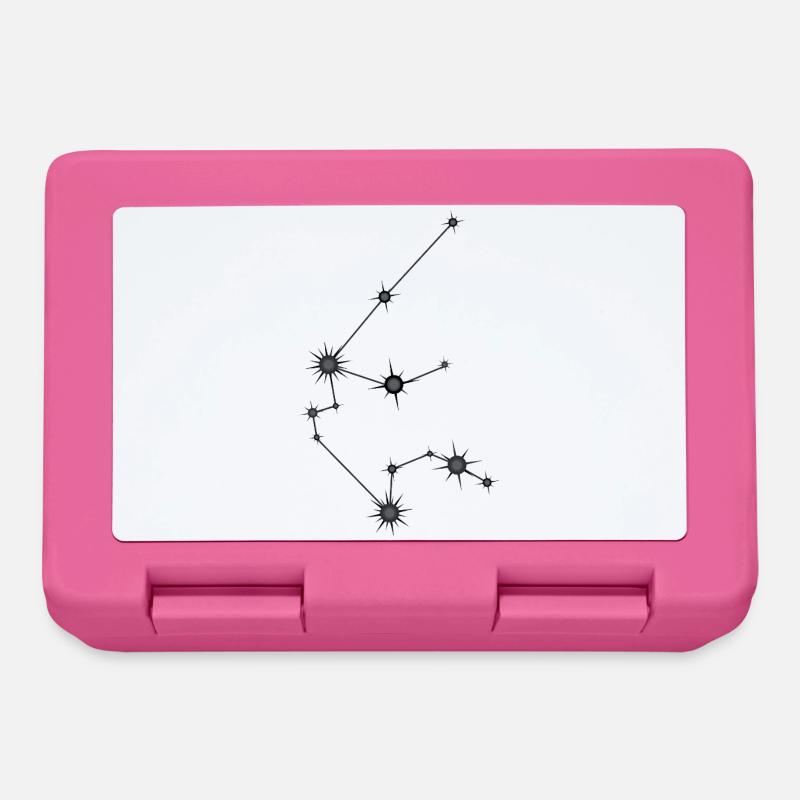 Verseau Étoile Constellation Signe du zodiaque Noir Gris - Boîte à goûter - rose