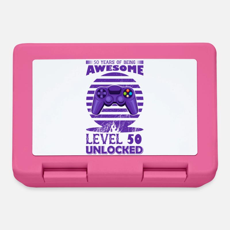 Motif de manette de jeu rétro - Boîte à goûter - rose