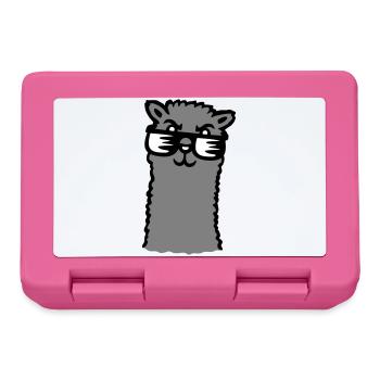 Lama Cool Sonnenbrille Alpaka Selbstgefällig Kerl - Brotdose - Pink - Vorne