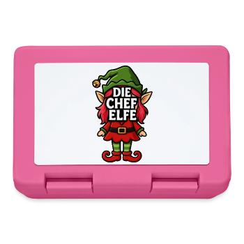 Chef Elfe X-Mas Outfit Weihnachten Familie - Brotdose - Pink - Vorne