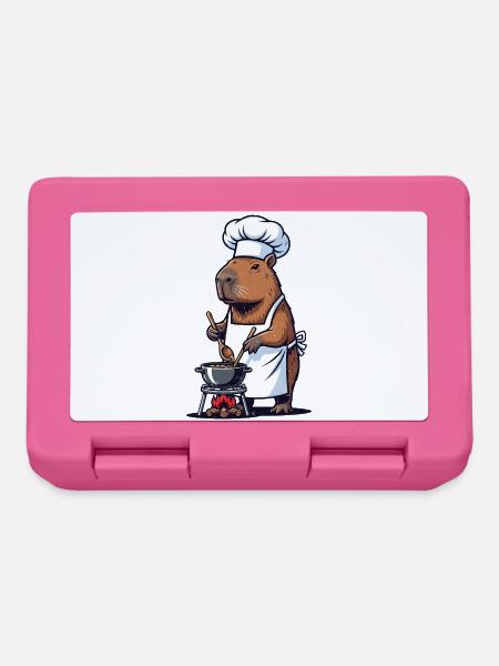 Chefkoch Capybara Koch am Topf - Brotdose - Pink