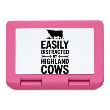 Scottish Highland Cattle Sayings Funny Gift - Lunchbox - pink - Front