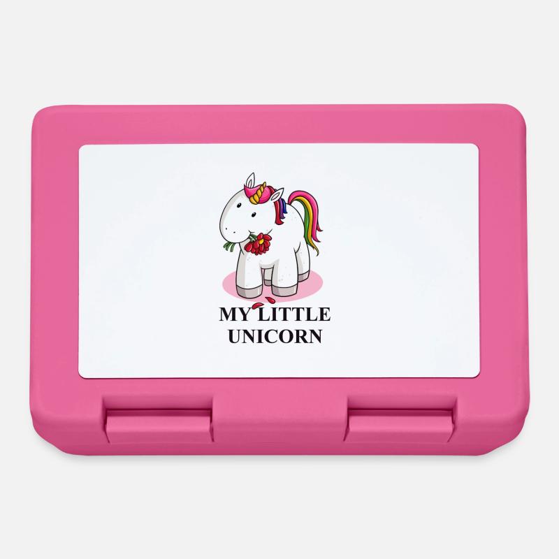 Licorne câline avec couronne de fleurs - Boîte à goûter - rose