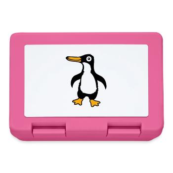 Pingouin mignon bébé enfant bambin heureux cool - Boîte à goûter - rose - Devant
