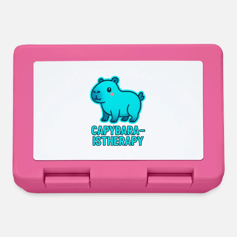 Capybara Therapy Motif - Lunchbox - pink