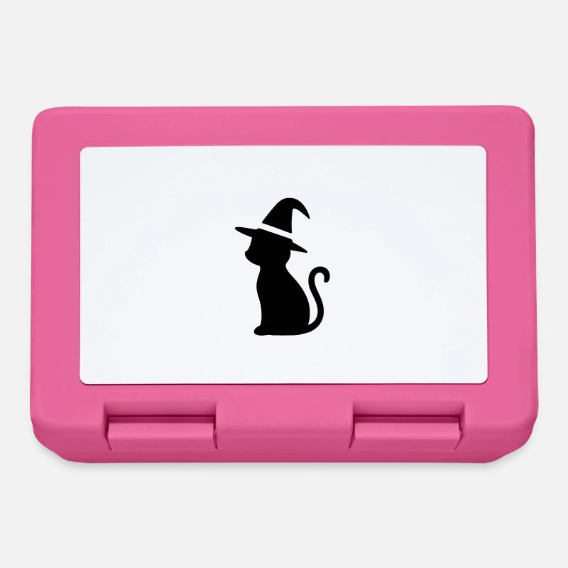 Cat with Witch Hat - Lunchbox - pink