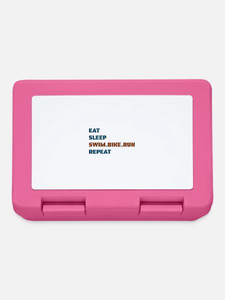 eatsleepswimbikerunrepeat - Brotdose - Pink