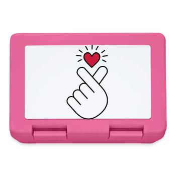 K-Pop Herz, Korea K Pop Musik Symbol, Finger, Hand - Brotdose - Pink - Vorne