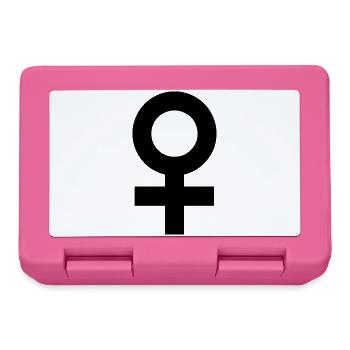 Symbol: femininity - woman (colors can be customized!) - Lunchbox - pink - Front