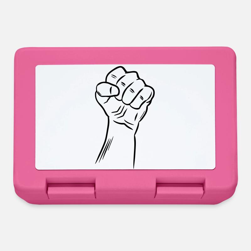 Poing / Poing levé / Révolution / Défi - Boîte à goûter - rose