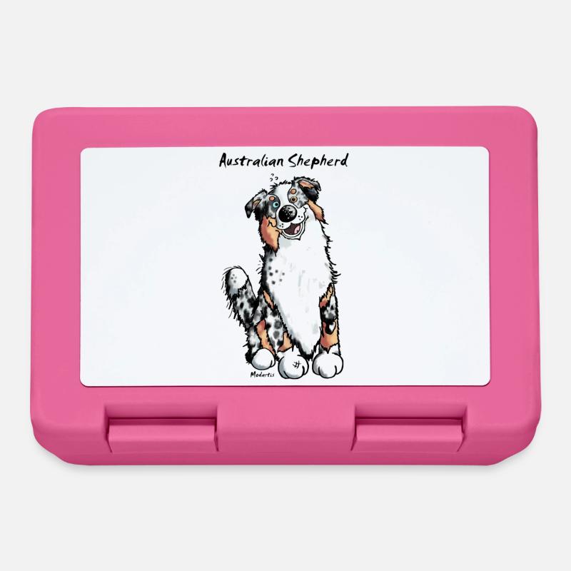Berger australien – Aussie – Chien - Boîte à goûter - rose