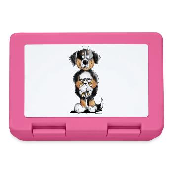Bernese Mountain Dog with toy I Comic Dog - Lunchbox - pink - Front