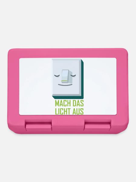 Mach das Licht aus Schalter Gesicht - Brotdose - Pink