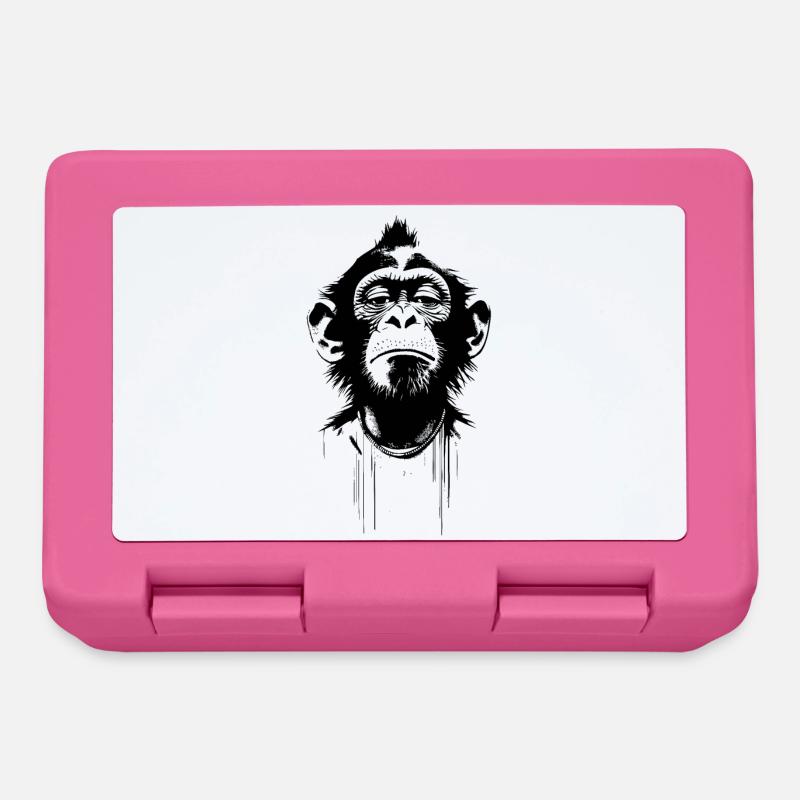 Eingebildeter Affe im Banksy Style - Brotdose - Pink