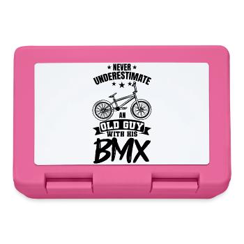 Ne sous-estimez jamais un vieil homme avec le BMX - Boîte à goûter - rose - Devant