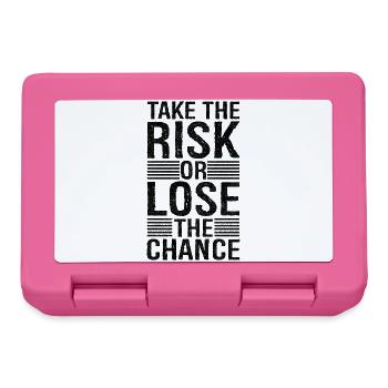 take the risk and lose the chance - Lunchbox - pink - Front