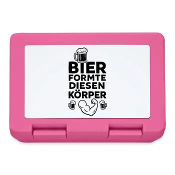 Bier formte diesen Körper - Brotdose - Pink - Vorne