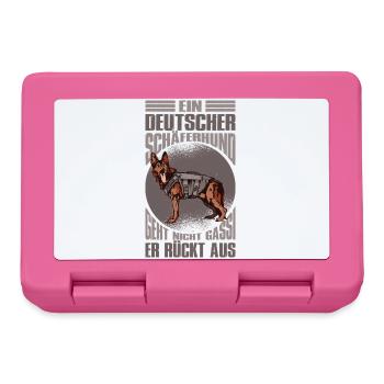 Schäferhund Geschenke Hund Herrchen Gassi - Brotdose - Pink - Vorne