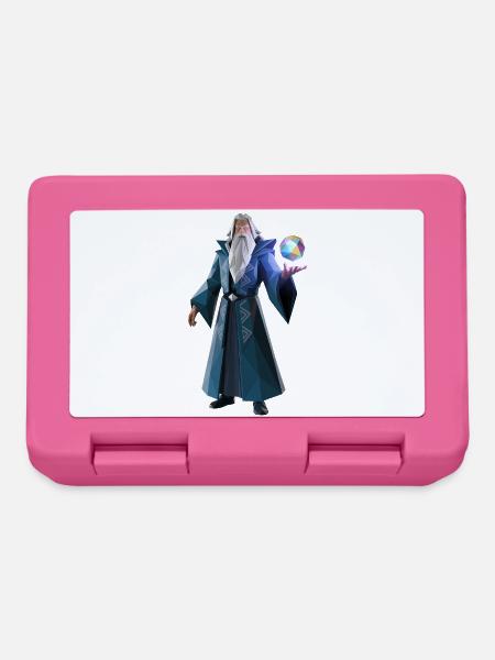 Wise Wizard - Cooles Low-Poly-Logo - Brotdose - Pink