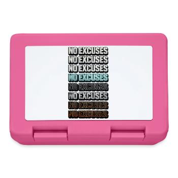 Aucune excuse pour la motivation colorée - Boîte à goûter - rose - Devant