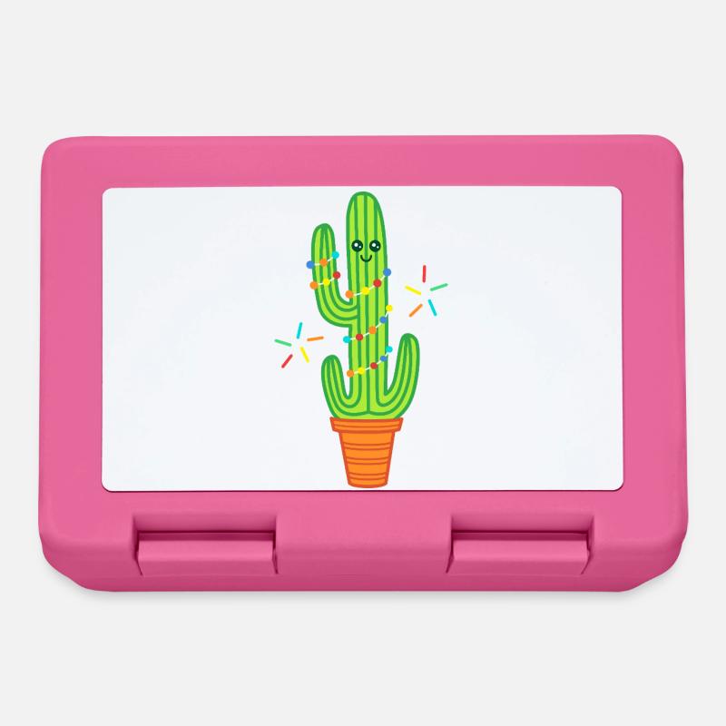 Mignonne bande dessinée Cactus Green - Boîte à goûter - rose