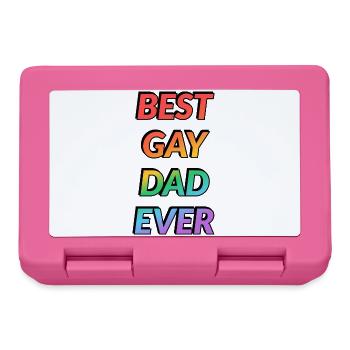 Best Gay Dad Ever LGBT Pride Month - Lunchbox - pink - Front
