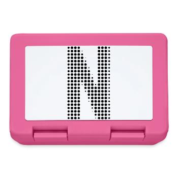 Buchstabe N – Punktmuster Initial Design - Brotdose - Pink - Vorne