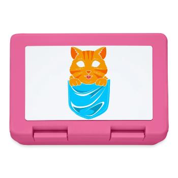 Chat tigré - Boîte à goûter - rose - Devant